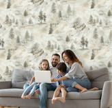 نمونه اجرا شده کاغذدیواری طرح درخت کد 8001