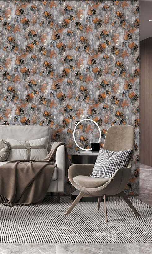 نمونه اجرا شده کاغذدیواری گلدار کد 8045