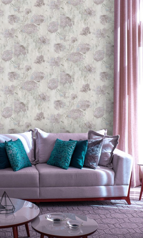 نمونه اجرا شده کاغذدیواری پتینه گلدار کد 8080