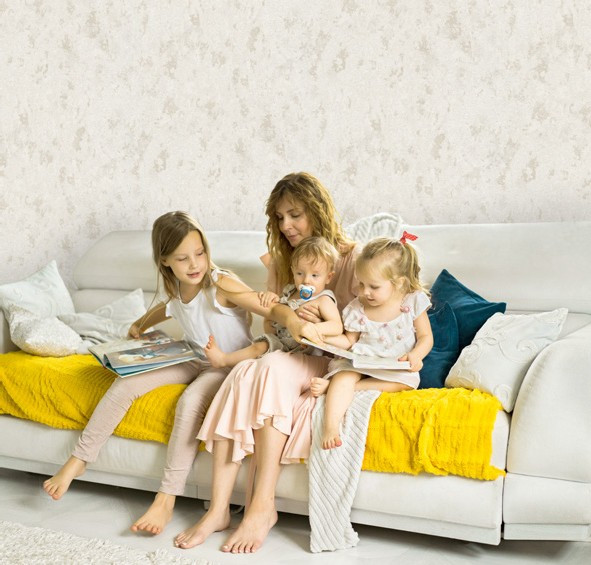 نمونه اجرا شده کاغذدیواری طرح پتینه کد 8085