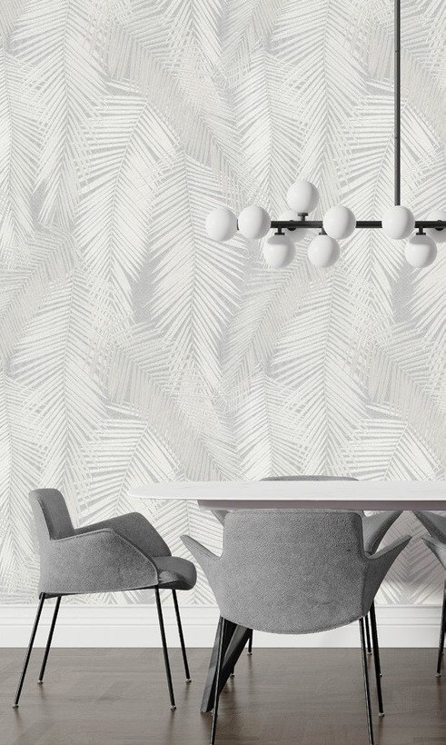 نمونه اجرا شده کاغذدیواری طرح برگ کد 8087