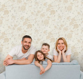 نمونه اجرا شده کاغذدیواری طرح شاخ و برگ کد 8098