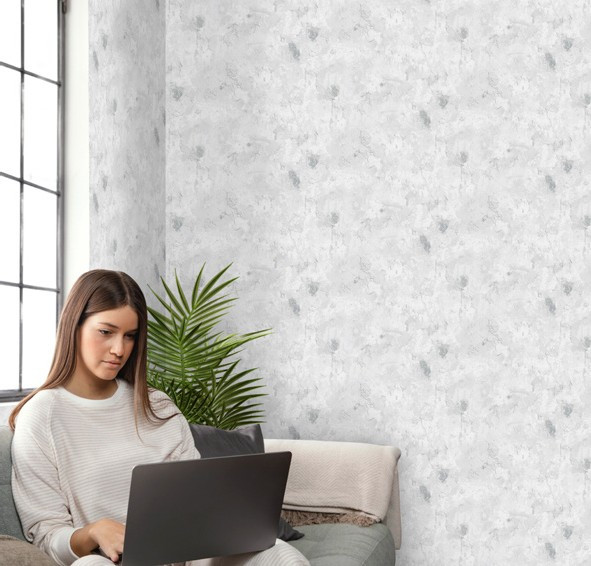 نمونه اجرا شده کاغذدیواری طرح بتن کد 8134