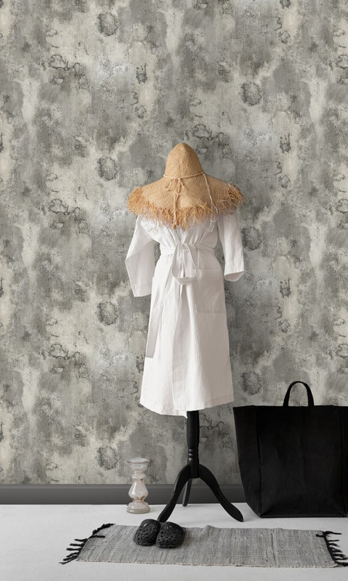 نمونه اجرا شده کاغذدیواری طرح بتن کد 8131