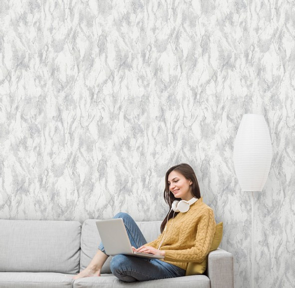 نمونه اجرا شده کاغذ دیواری طرح انتزاعی کد ۸۱۴۵