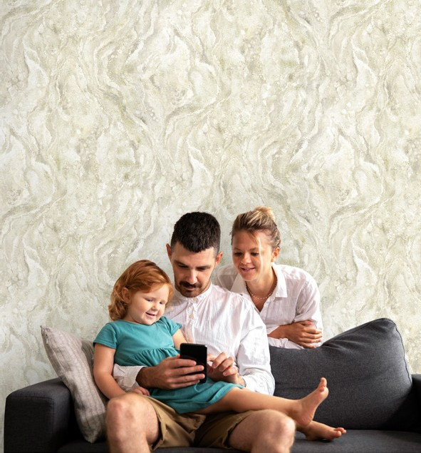 نمونه اجرا شده کاغذ دیواری طرح بتن کد ۸۱۴۲