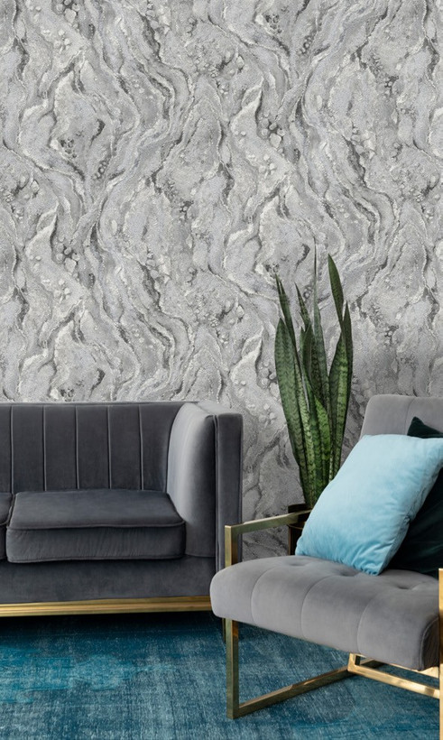 نمونه اجرا شده کاغذ دیواری طرح بتن کد ۸۱۴6