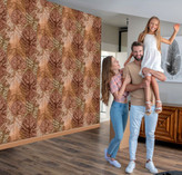 نمونه اجرا شده کاغذ دیواری طرح برگ کد ۸۱53